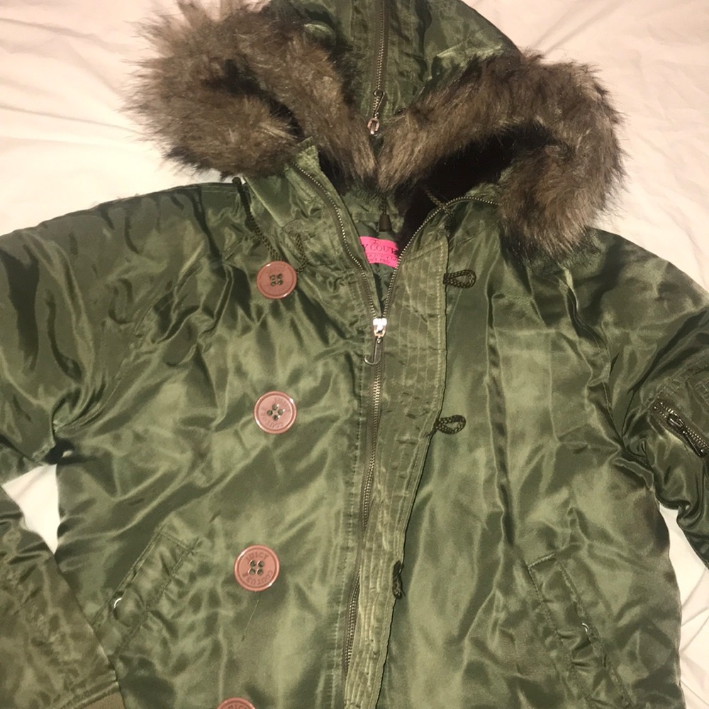 Olive green vintage juicy couture bomber!